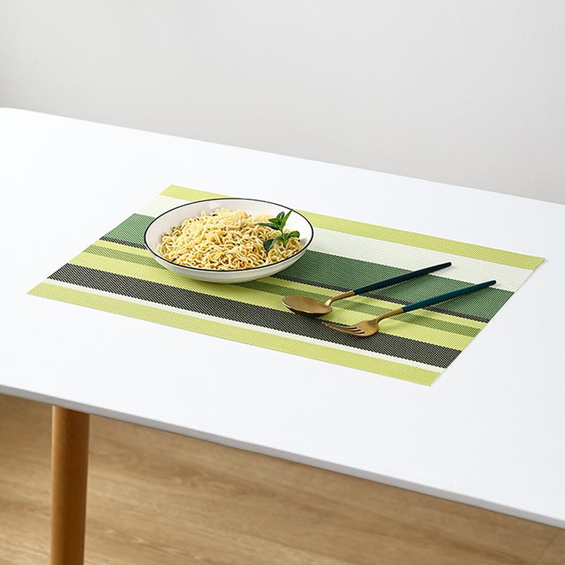 45x30cm PVC prostírání pruhované protiskluzové vodotěsné podložka na stůl kuchyňský jídelní stůl podložky na talíře podložky pod misky domácí dekorace