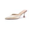 Sandals 2026 Summer Half Dragged Women's High Heels Commuting Shoes Slippers Korean Edition Shoes Fashion Single Shoes