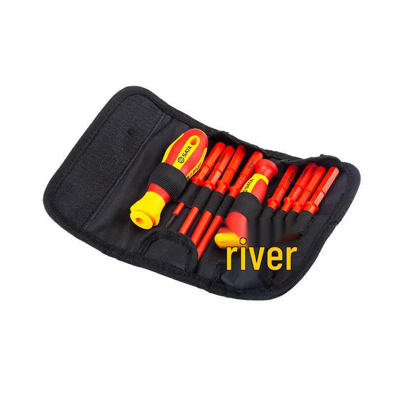SATA 10-Piece VDE Insulated Interchangeable Screwdriver Set 10-Piece Set
