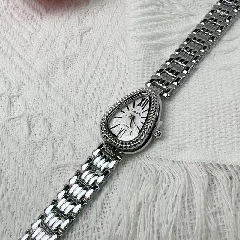 

Часы-змея для женщин, женские часы, кварцевые наручные часы, модные женские платья, ювелирные изделия, серебряные, золотые часы, Relogio Feminino