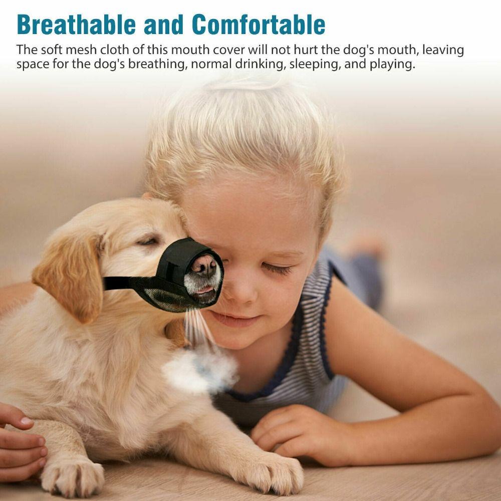 Anti-Bark Dog Muzzle Large Barking Dog Mesh Mouthpiece Durable Pet Muzzle  Dog