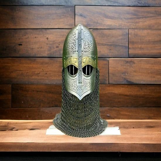 Viking Helmet Medieval Vandal Roman Gallic Helmet Chainmail Armor Helmet Steel Helmet Premium Quality Item
