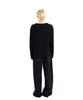 Laekeulopeu Zip Housing Loose Trousers - Black