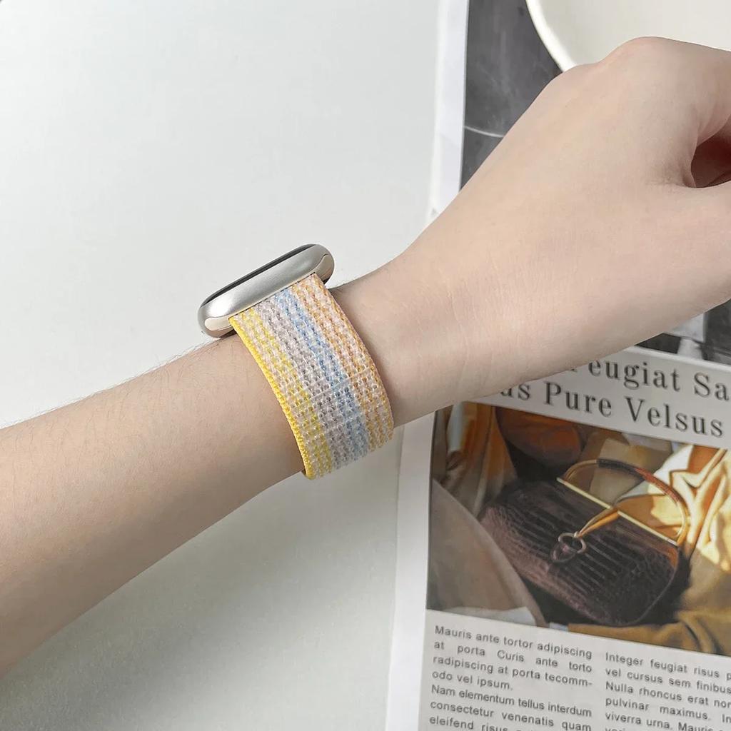Nylon Sport loop Strap For Apple Watch Band 44mm 42/40mm 45mm  38/41mm pride Bracelet iwatch Ultra2 49mm Series 9 8 se 7 6 5 4 3