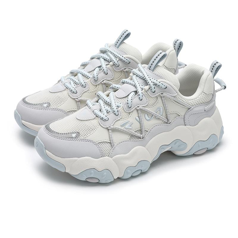 Fila FLUID 6 Low Top Casual City Commuting Running Shoes Women's White Silver F12W522111FSS