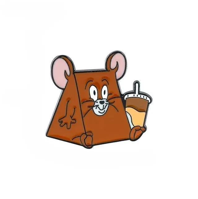 

Модная и милая брошь, значок в виде кошки, значок-брошь на сумку для одежды One Size коричневый