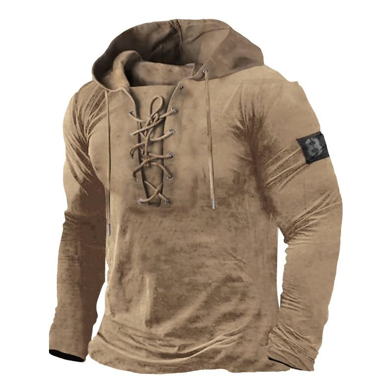 Herren Kapuzenpullover Lockerer Schnitt Mit 3D Digitalem Tierdruck Air Layer Stoff Langarm Freizeit Oberteil Alles