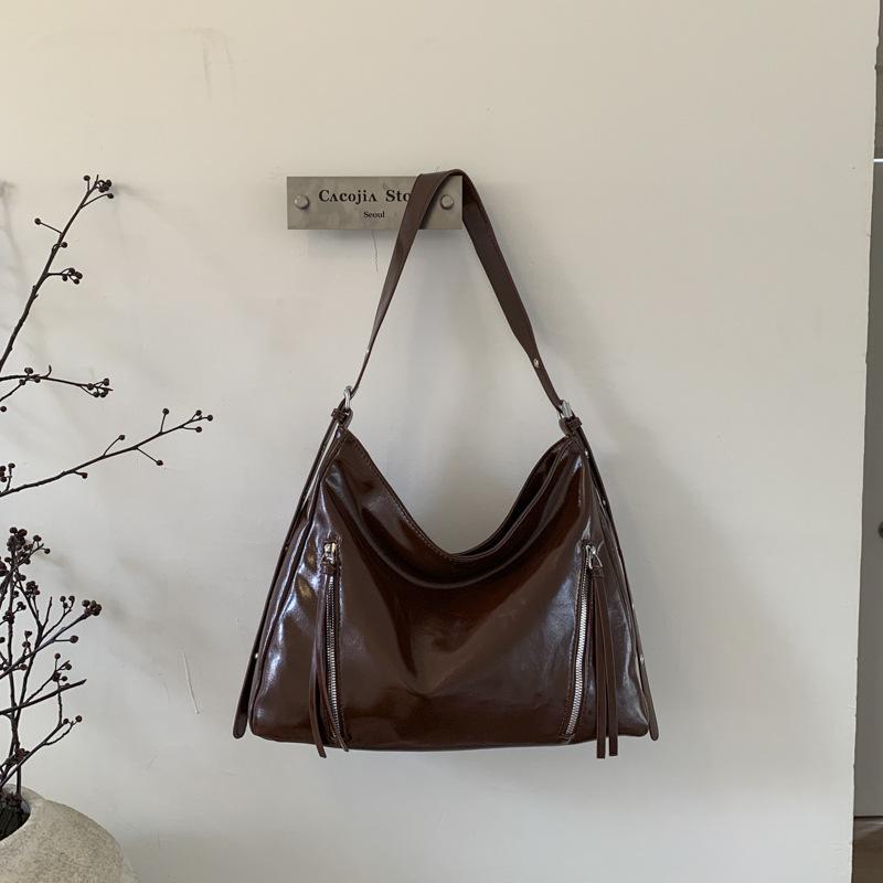 2025 Women s Retro Fashion Leather Tote - Cross-Border, Large Capacity, Single Shoulder Bag One Size