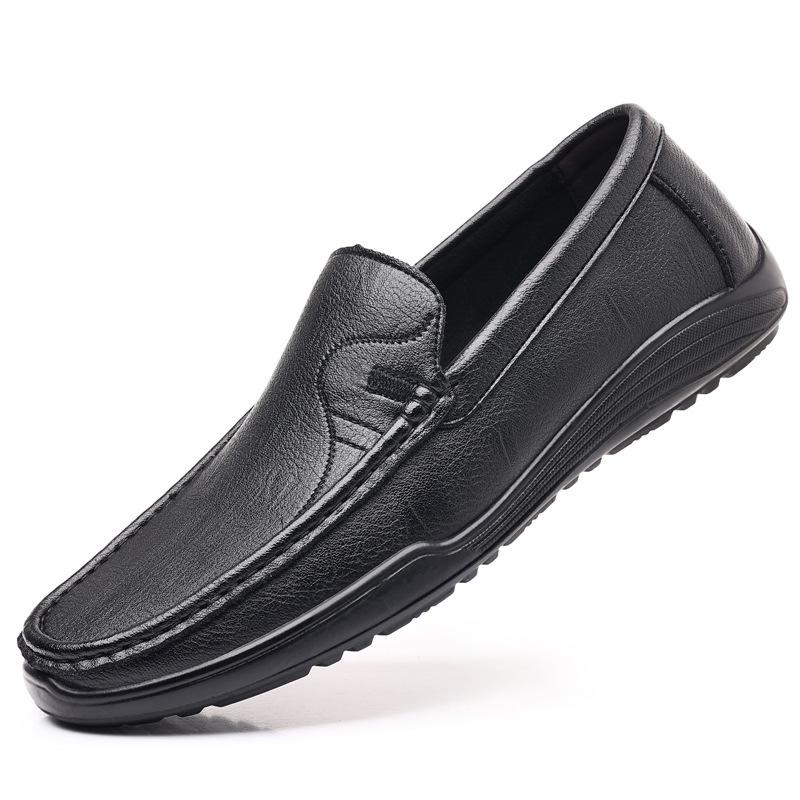 Men's Casual Leather Moccasins - 2025 Autumn, Breathable, Soft Sole, Slip-On Driving Shoes