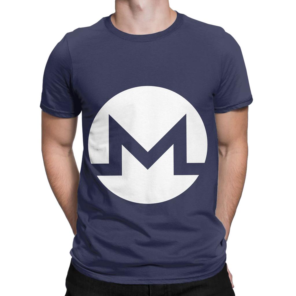 White Monero Xmr Logo Design Funny Graphic 100 Cotton TShirt Monero Xmr Tees Tops For Unisex