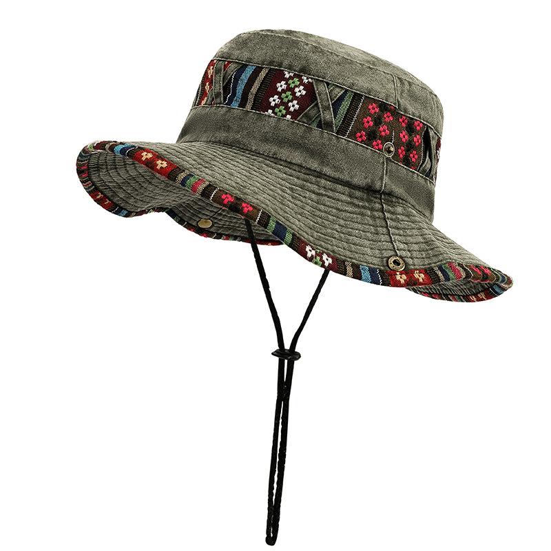 Fisherman Hat For Spring And Summer, Suitable For Outdoor Use Activities Like Hiking And Fishing Vintage-Style Vintage Washed