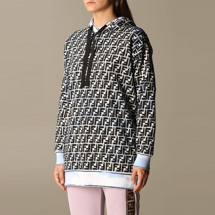 FENDI Sweatshirt Women's Light Blue FS7263AC6FF1B64