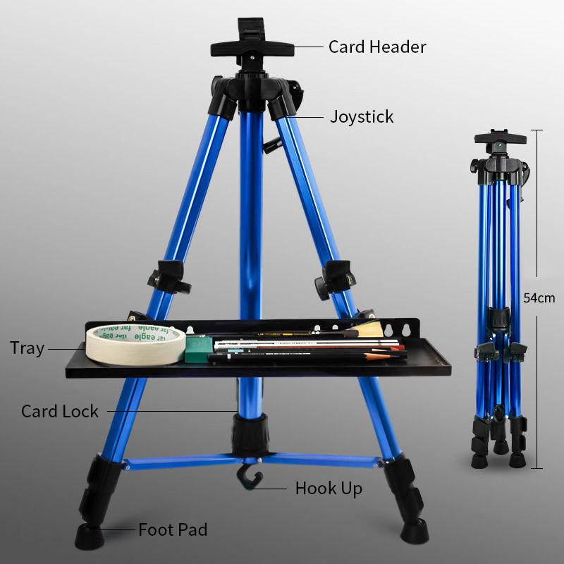 Foldable Painting Tripod Art Student Specific Sketching Tool Holder Portable Aluminum Alloy Liftable Easel