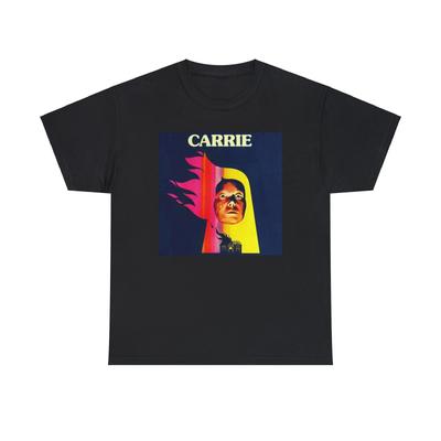 T-shirt Carrie in Cotone Pesante, Sissy Spacek nei panni di Carrie White, Stephen King