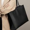 Genuine Leather Large Capacity Tote Bag Black Cowhide Commuter Bag New Briefcase Laptop Bag Versatile Textured Shoulder Bag