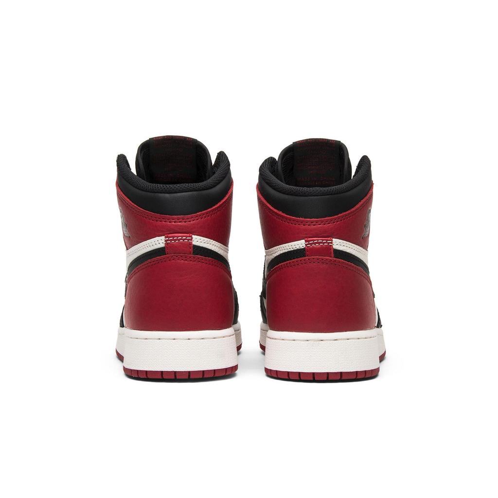 Air Jordan 1 Retro High OG BG 'Bred Toe' (Unisex) Gym Red / Summit White Kids' Basketball Shoes 575441 610