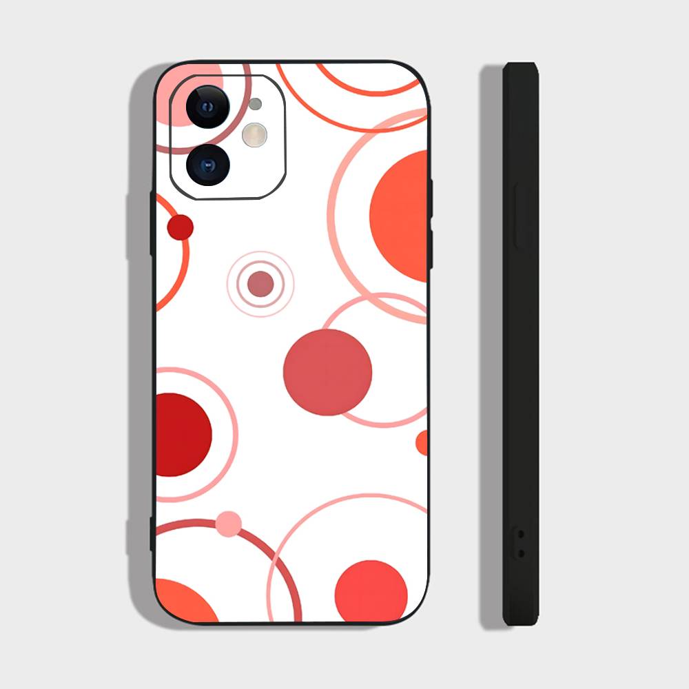 

Geometric Figure Phone Case For IPhone 17 Air 16 15 14 13 Pro Max 11 12 Black Silicone Cover IPHONE 13PROMAX