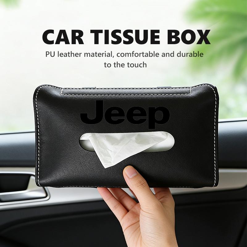 Car Sun Visor Tissue Storage Box Tissue Holder Scratch Proof Easy Clean For Jeep Cherokee Patriot Liberty Wrangler JK JL AKO1