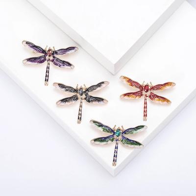 Emaille Libellen Pins für Damen Unisex Strasssteine Insekten Broschen Event Party Neue Geschenke Rucksack Dekoration Kleidung Zubehör