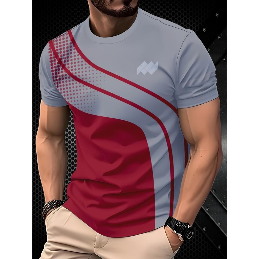 Men's Striped Top Simple Comfortable Short-sleeved Fashionable T-Shirts Men’s