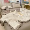 Princess Wind Class A Cotton Double Yarn Xia Liang Quilt, Machine Washable Lace Lace Student Dormitory Air Conditioning Quilt 4