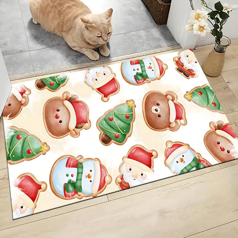 Christmas Cookies Collection Carpet Rug Soft Washable Anti Slip Home Living Room Sofa Mats Personalized Christmas Rug