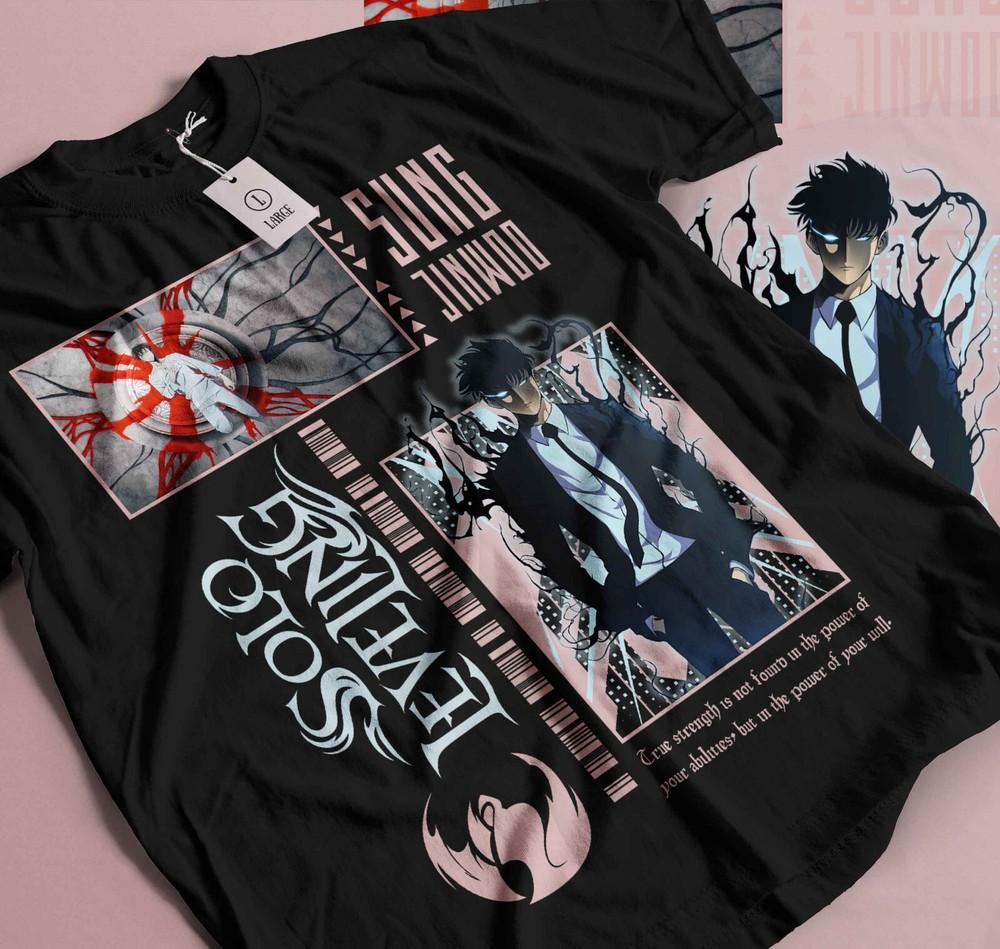 

Solo Leveling T-Shirt Sung Jinwoo Liu Zhigang Anime Jonas Reiji shirt Gift 201 S
