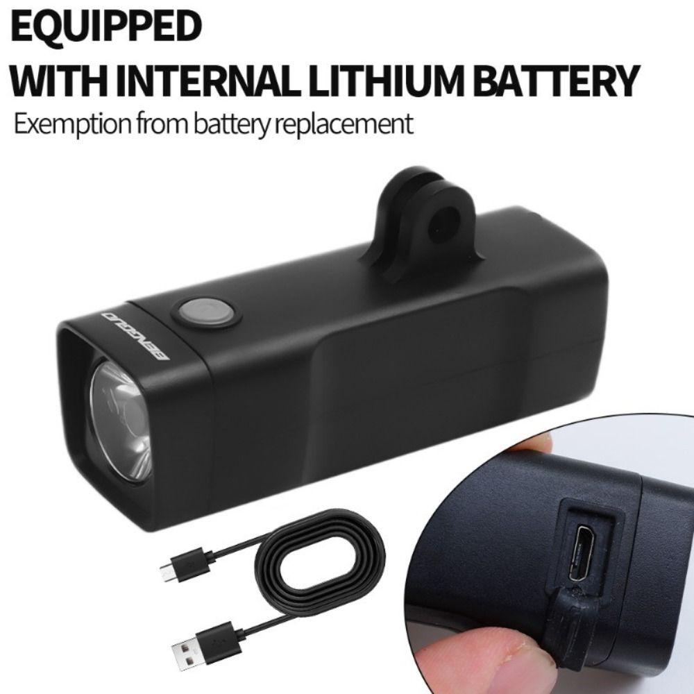 LED Bicycle Lamp USB Flashlight Portable Bike Headlight  for Outdoor Riding