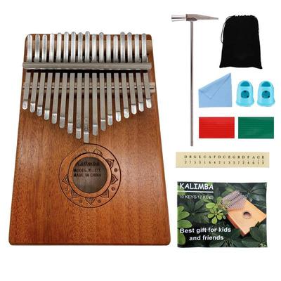 21 notalı Wensheng başparmak piyanosu, 17 notalı kalimba, müzik aleti.