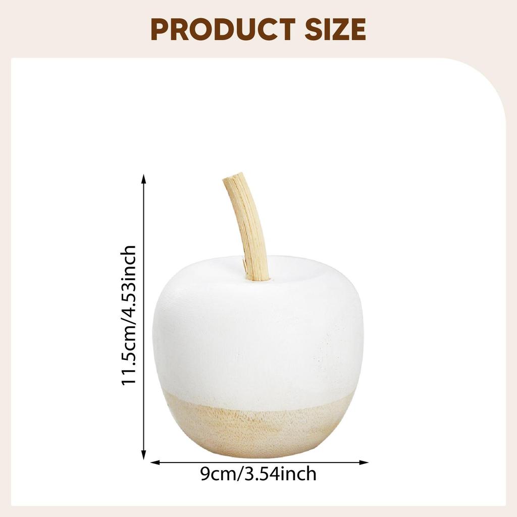 Wood Fruit Figurine Sculpture Decoration Crafts Versatile Fruit Statue Ornament for Countertop Office Anniversary