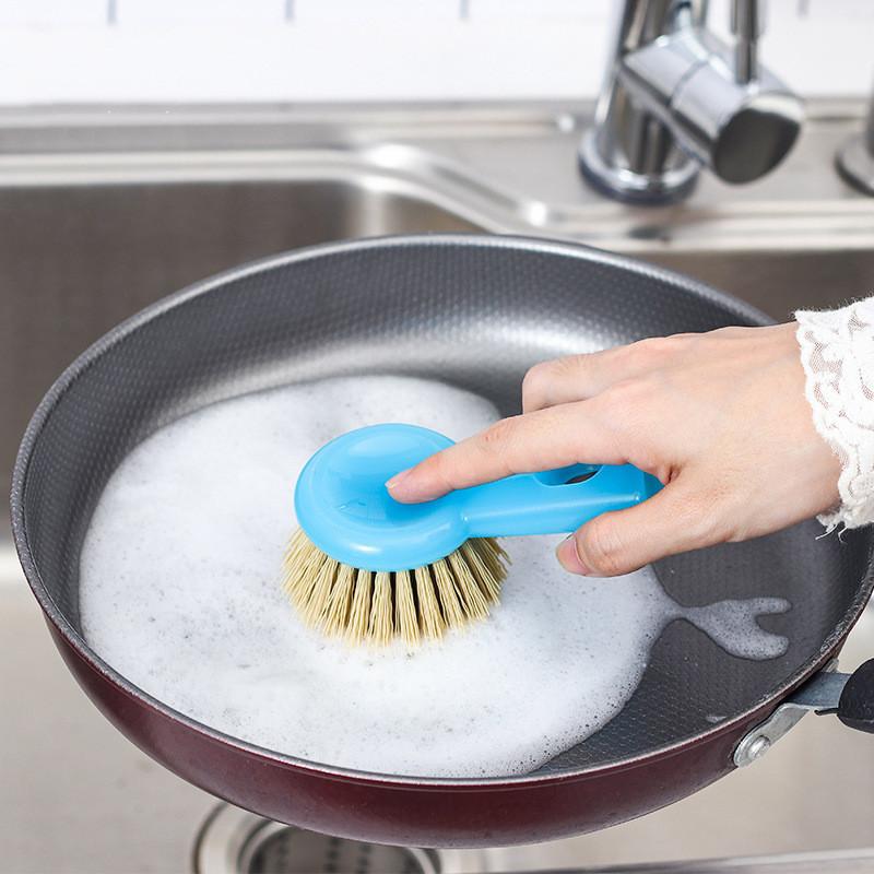 Abs Handle Pot Scrubber With Nylon Bristles For Easy Dishwashing And Cleaning