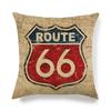 Retro Emblem Letter Pattern Digital Printing Short Plush Pillow Covers For Car Sofa Office Cushion Cover Home Goods 60X60Cm