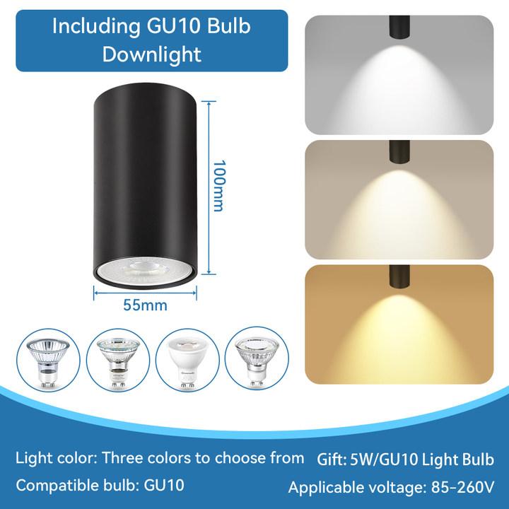 Luminária de Teto GU10 220V Lâmpadas Substituíveis LED Luminária Moderna Spot para Casa Cozinha Sala de Estar Downlight LED Montado na Superfície