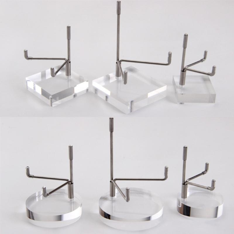 Acrylic Easel Stand with Adjustable Metal Arms Display Rack for Displaying Crystal Mineral Agate Gemstones Collectibles