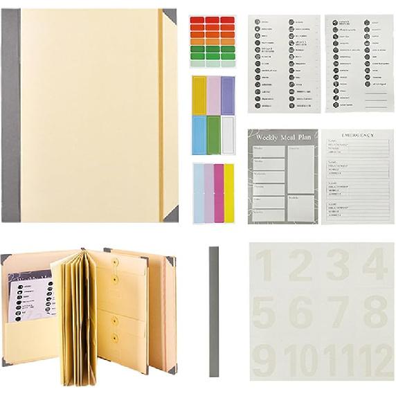 If i Die Binder- Veleron Life Book Organizer with Labels, Organizer with Pockets, Important Document Organizer, Expanding File Folder for Important жёлтый