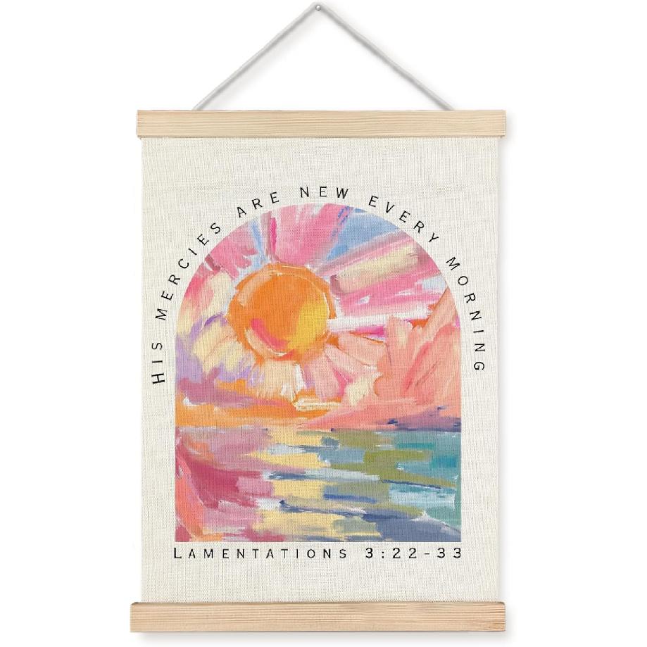 WUCHJ Psalm 61:2 Christian Wall Art Poster, pirational Christian Wall Decor, When My Heart is Overwhelmed Bible Verses Canvas Prints Artwork for Home