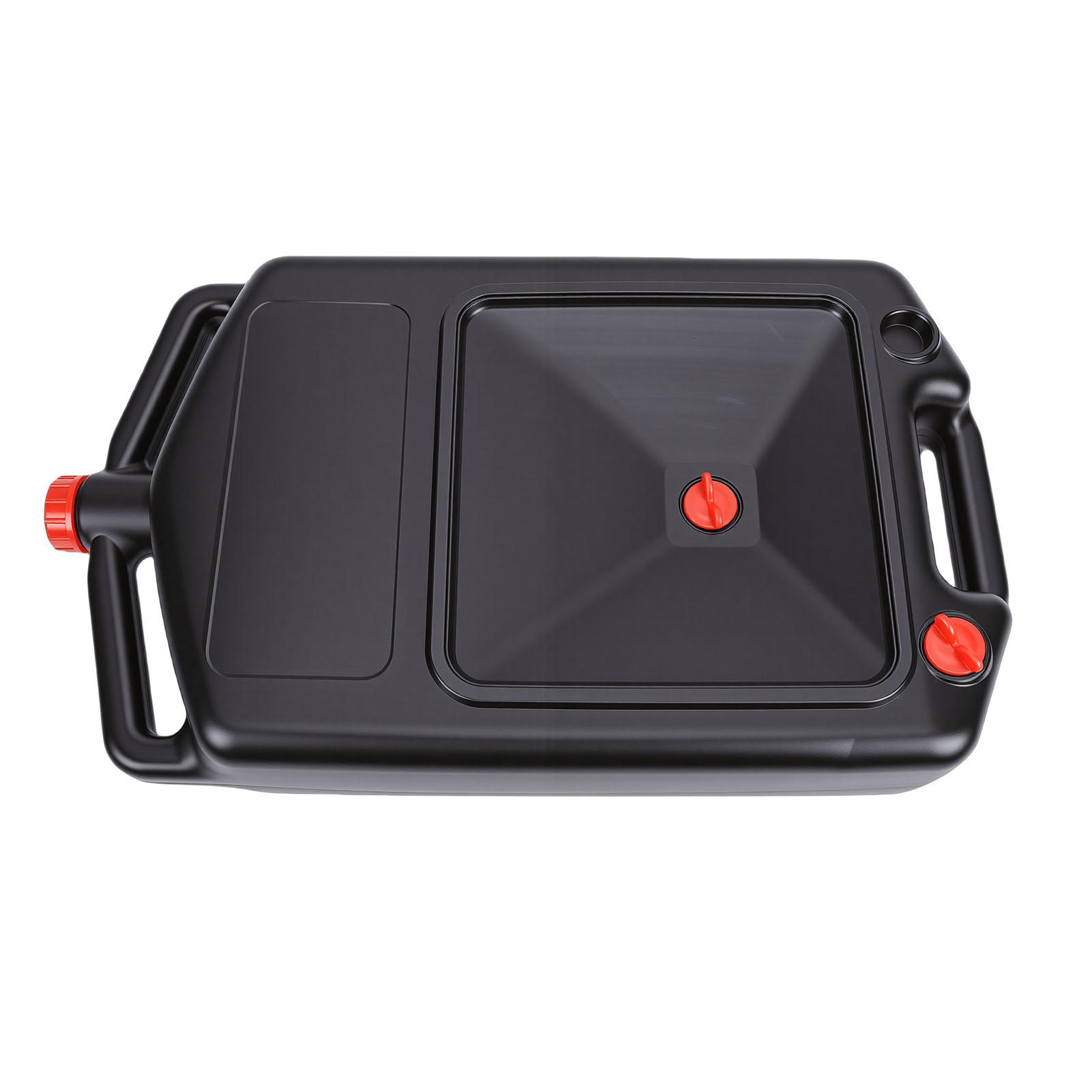 

Oil Drain Container 12L Capacity Multifunctional Low Profile Design Automotive Oil Drain Pan with Handle for ATVs