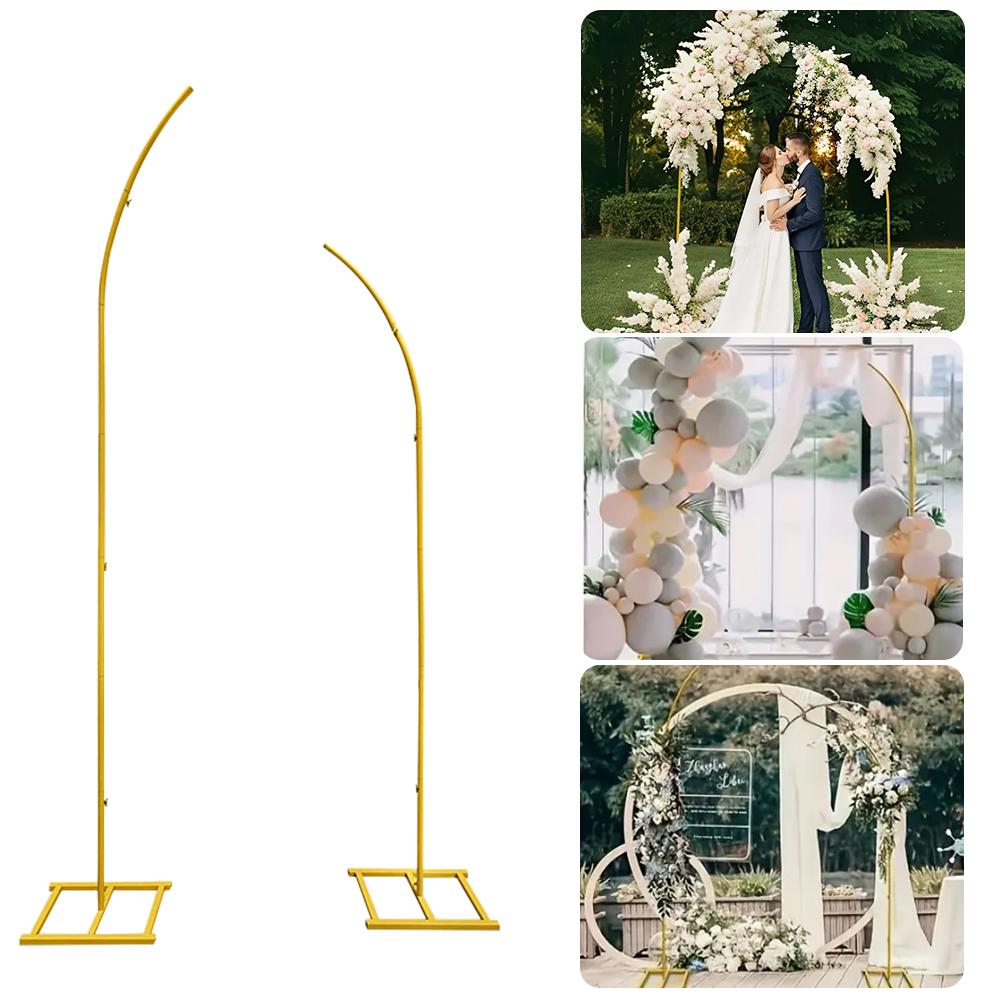 Runtowo 2pcs/set Metal Wedding Arch Frame ,Wedding Decorations Balloon Arch Stand , Birthday Party Background Decoration