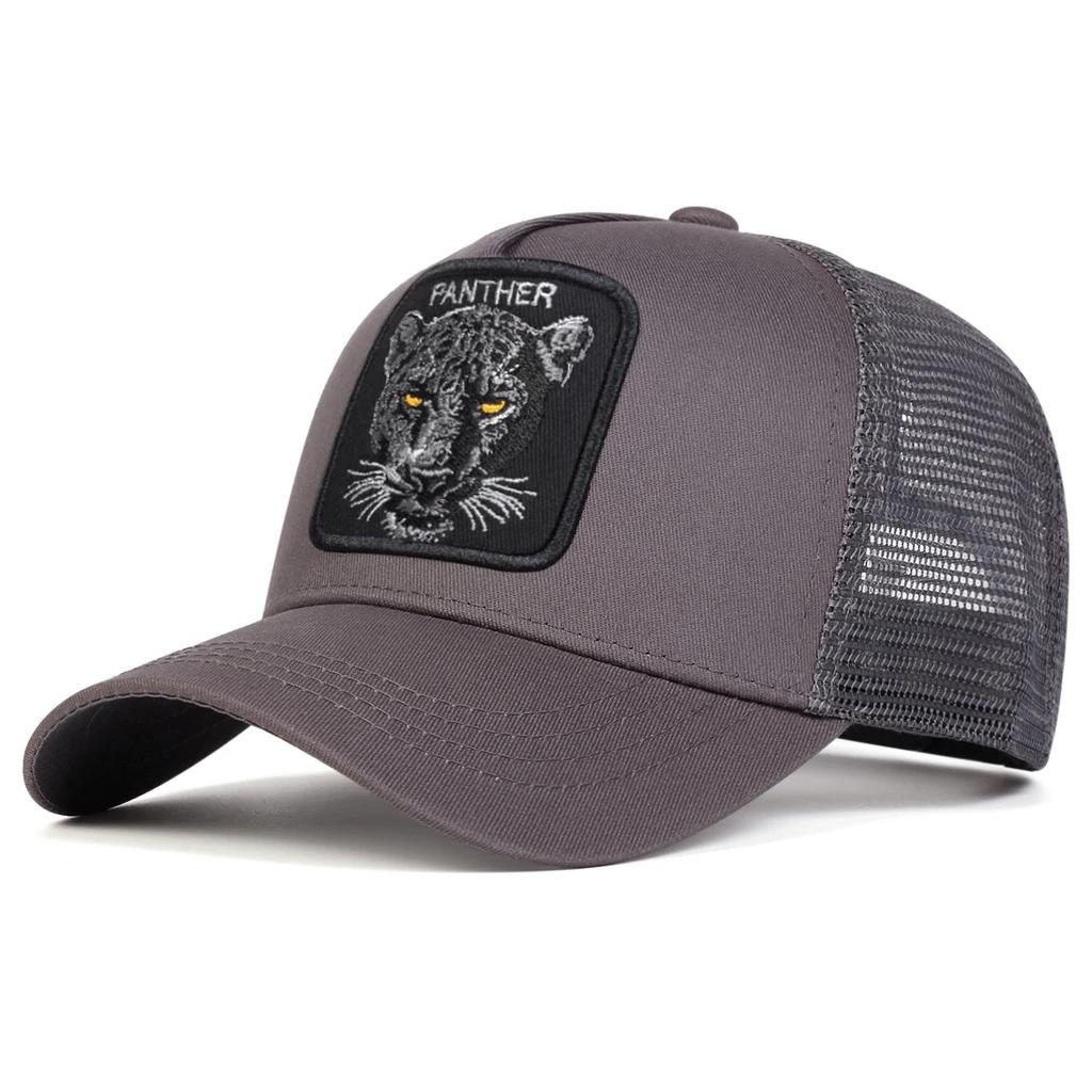 Rete Baseball Cucitura Ricamata Pantera Genere Neutro Donne Uomini Per Cappellini Primavera Estate Esterno Regolabile Cappelli Casual Cappello Parasole Sport