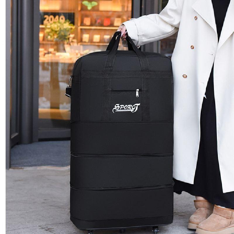 Large Capacity Foldable Travel Bag With Multiple Compartments For Air Travel