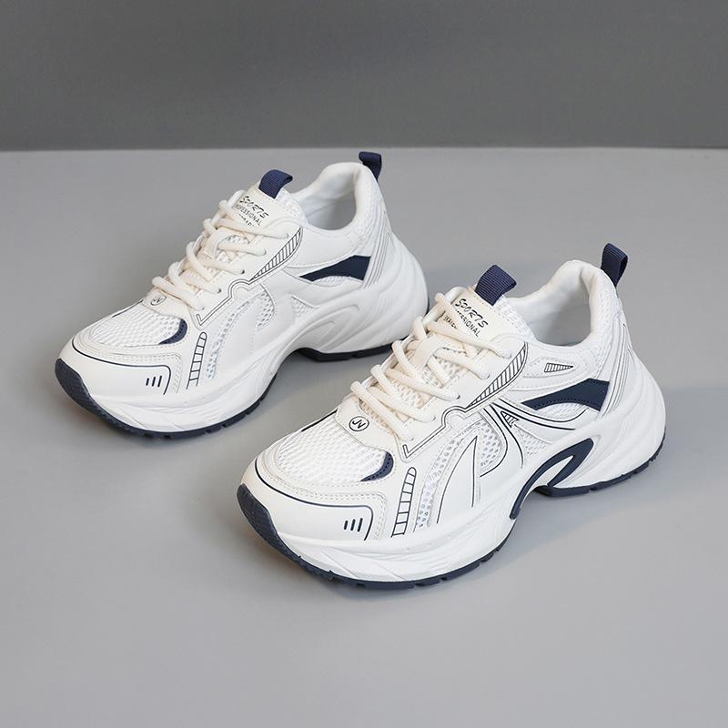 Fashion 2025 Spring New Color Matching Casual Shoes Platform Heightening Women Sneakers Student Fashion Korean Version Board Shoes Women