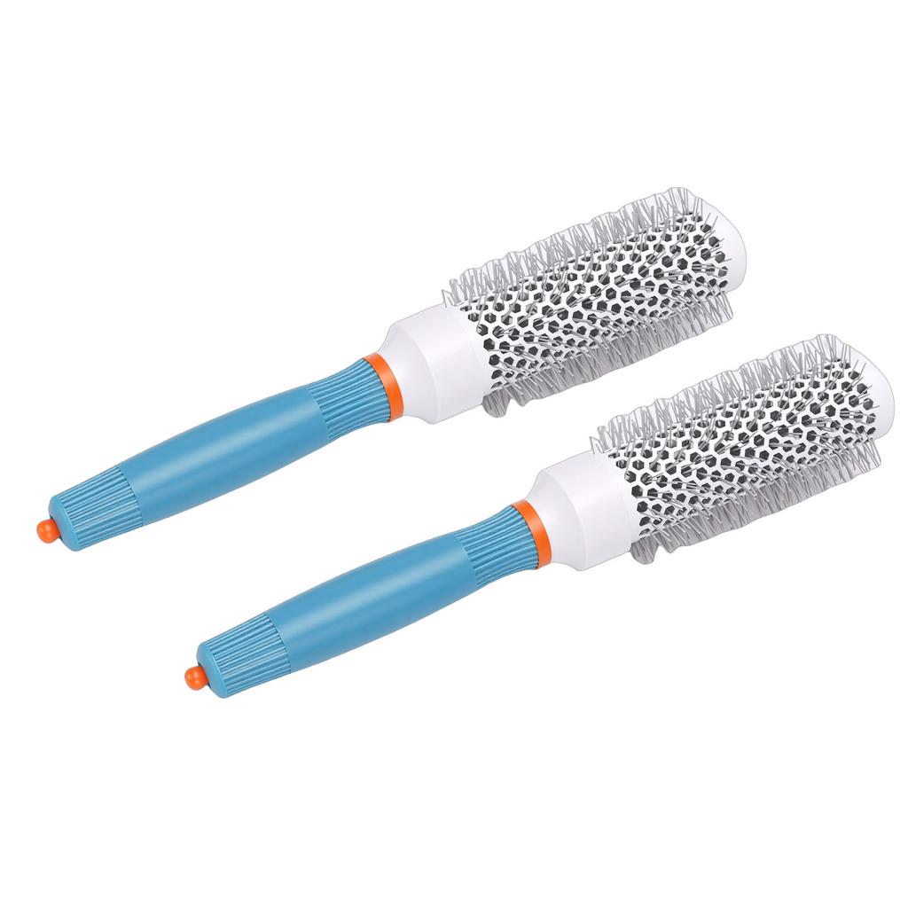 2pcs Ceramic Round Hair Brush Aluminum Tube Heat Resist Styling Hair Brush with Nylon Teeth 32mm