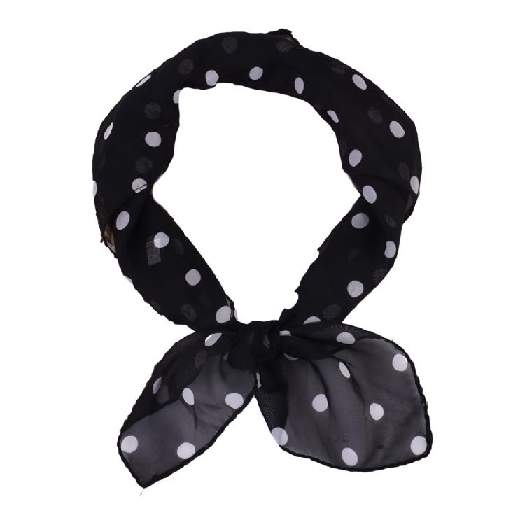 Lady Neckerchief Dotted Neck Scarf for Casual and Formal Attire Square Scarf