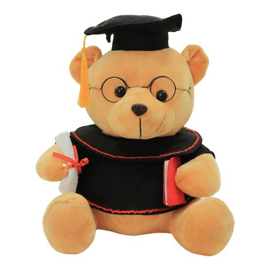 Urso de Pelúcia de Formatura, Animal de Pelúcia Macio, Ursinho Personalizado da Turma de 2026 com Robe Bordado, Lindo Presente de Formatura para Ela ou Ele