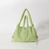 Ielgy Large-Capacity Solid Color Cotton-padded Clothes Bag All-Match Cross-Body Shoulder Bag