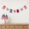 Yousheng Patriotic Garland Banner for 4th of July Decorations, Red White Blue Hanging Banner Bunting for Memorial Day, Veterans Day, Independence Day