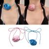 Handmade Silk Rose Necklace Exaggerated Flowers Necklet Elegant Clavicle Chain