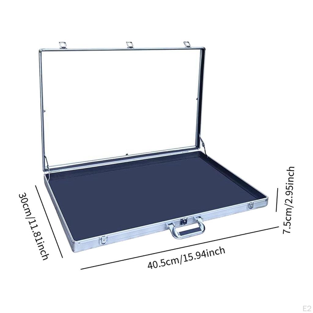 Card Display Case. with Handle Accessory, Durability, Professional. Aluminum Alloy Lockable for