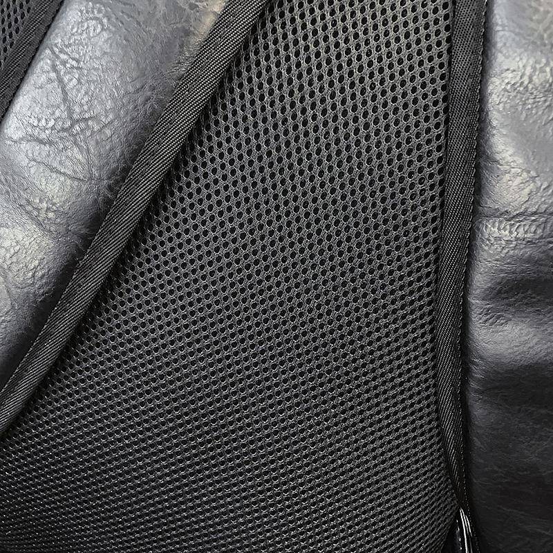 PU Backpack Men's Travel Backpack Large Capacity Commuter Schoolbag
