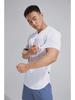 Men's Autumn Fitness Half Tight Short-Sleeve Striped Sports T-Shirt for Basketball & Running